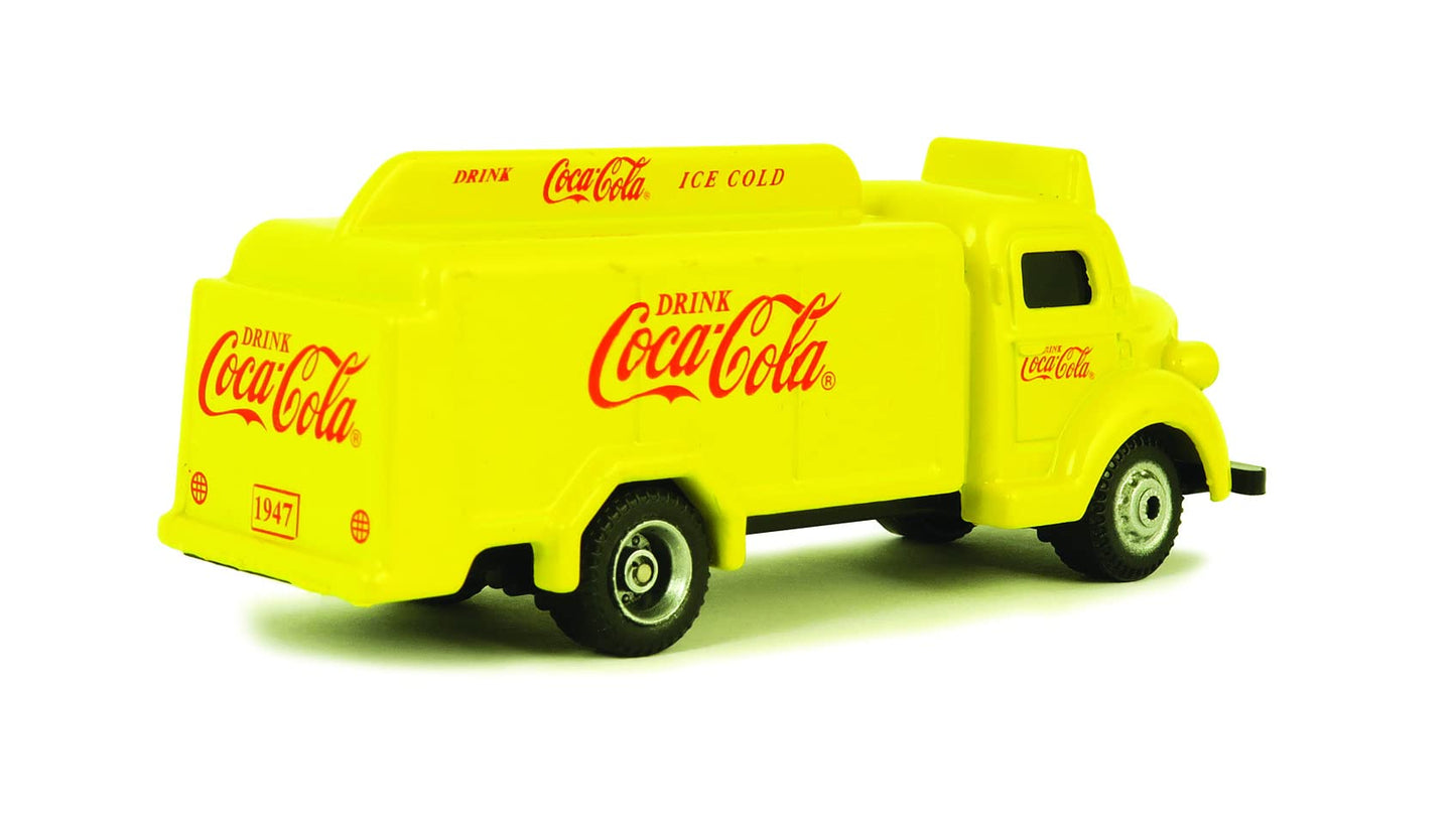 1947 Coca Cola Delivery Bottle Truck Yellow 1/87 Diecast Model by Motorcity Classics