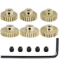 M0.6 Pinion Gear Set 3.175Mm 28T 29T 30T 31T 32T 33T 6Pcs 7075 Aluminum Alloy Metal Pinion Motor Gear For 1/10 Rc Car Brushed Br