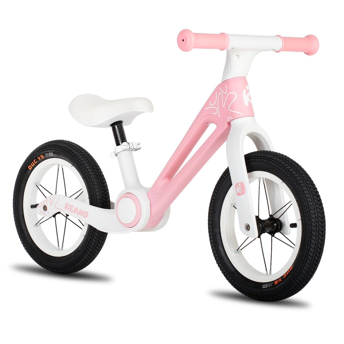 Joystar 12 In Balance Bike For Kids Age 2-6 Years, Foldable Toddler Balance Bicycle For 2 3 4 5 6 Years Old Girls & Boys, No Pedal Push Balance Bike, Adjustable Seat & Inflatable Tires, Pink