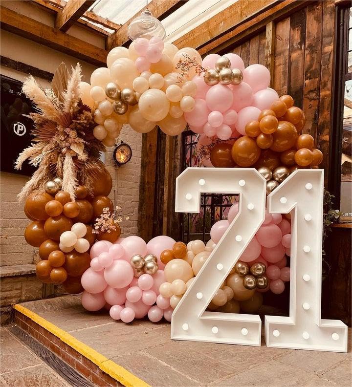Bezente Brown Balloons Latex Party Balloons - 150 Pack 5 Inch Matte Small Coffee Brown Helium Balloons For Birthday Baby Shower