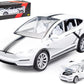 1:24 Scale Tesla Model X Alloy Car Model Diecast Toy Vehicles For Kids, Tesla Car Model,Pull Back Alloy Car With Lights And Musi