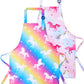 Wernnsai 2 Pack Kids Aprons - Kids Art Aprons For Girls Waterproof Toddler Chef Aprons For Cooking Baking Painting Gardening Apron For Kids With Pocket Kitchen Classroom Art Smocks 6-10 Years