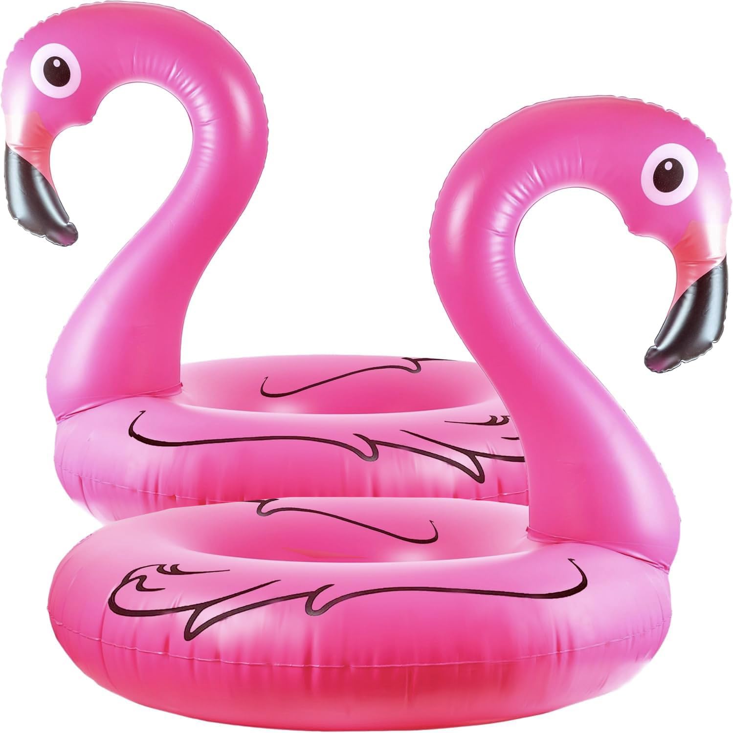 Giftexpress 48' Inflatable Flamingo Pool Float, Swim Party Toys, Fun Beach Floaties, Summer Pool Lilo Lounger For Adults & Kids, Pool Party Favor (2)