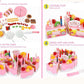 HenMerry 75PCS Birthday Cake Toy DIY Cutting Cake Play Set Kids Play Kitchen Food Pretend Play Cake Toy Best for Girls Birthday