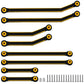RZXYLRC Heavy Brass High Clearance Links Chassis Rod Set for 1/24 RC Crawler SCX24 AXI90081 Deadbolt AXI00004 B17 Upgrade Parts