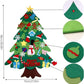 Montessori Felt Christmas Tree for Toddlers, Interactive DIY Felt Christmas Tree Set with 3 Meters Led String Light