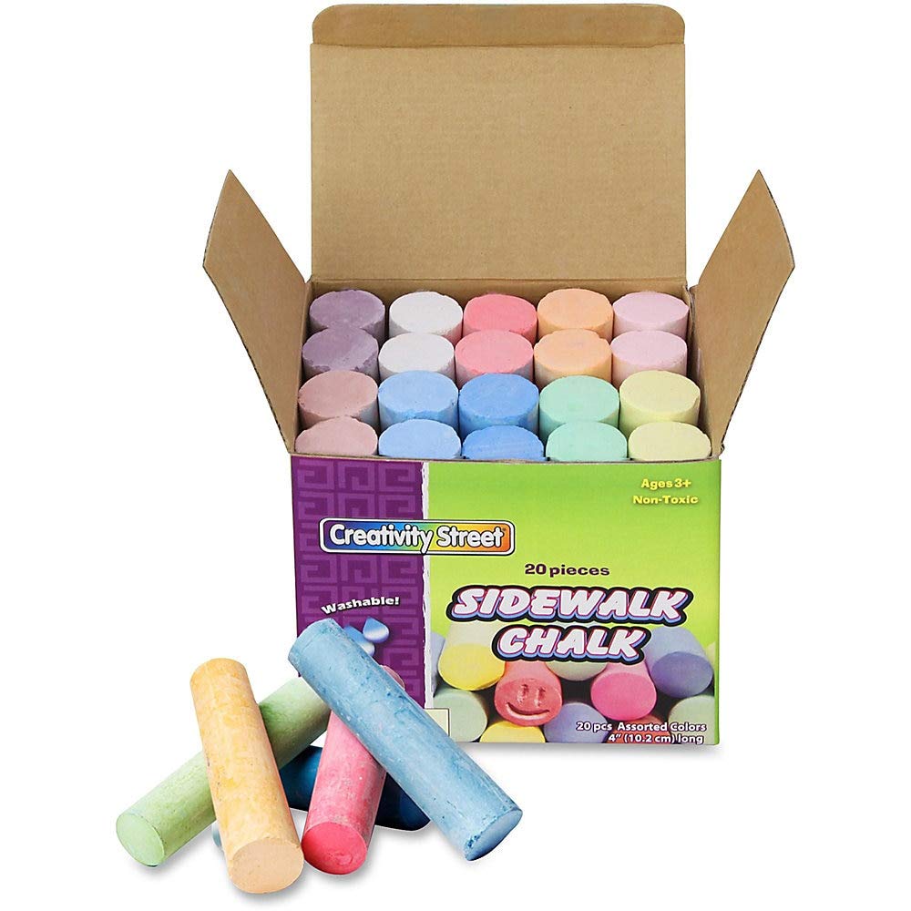 Chenille Kraft Company Sidewalk Chalk, Assorted Colors, Box Of 20