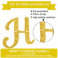 Beishida Gold Happy Birthday Banner - No Diy 10Feet,Pre-Strung-Glitter Happy Birthday Sign, Happy Birthday Garland,Happy Birthda