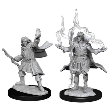 Elf Sorcerer Male Miniature Figure Pathfinder Battles Deep Cuts Unpainted Miniatures Wizkids