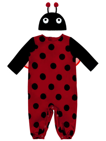 Ikali Baby Ladybug Costume Lady Bug Ladybird Dress-Up Outfit, Animal Halloween Costume For Boys Girls Infants Toddlers Kids 12-1