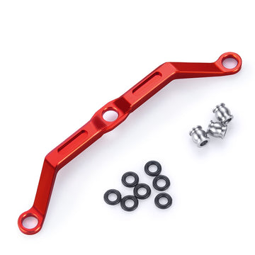 RCLIONS Aluminum Steering Link for 1/18th TRX4M RC Crawler Car Upgrades (Red)