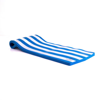 Cococabana 74 Inch Foam Float For Pools & Lakes Vinyl Foam Pool Floats (Pacific Blue Stripe, 2In Thick)
