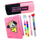 Kobbet Black Pink Bts School Stationery Set 7Pcs Pen Pencil Diary Pouch For Girls Best Return Gift Birthday Gift Cute Korean Sta