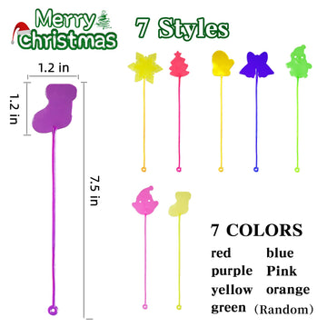 Mchochy 28pcs Christmas Sticky Hands Toys for Kids, X-mas Styles Stretchy Toys for Christmas Stocking Stuffers, Gifts, Pinata Fi