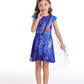 Wonderbabe Girls Costume Dress Halloween Party Supplies Outfits For Girls Princess Dress Up Dress With Cape Size 1-2T