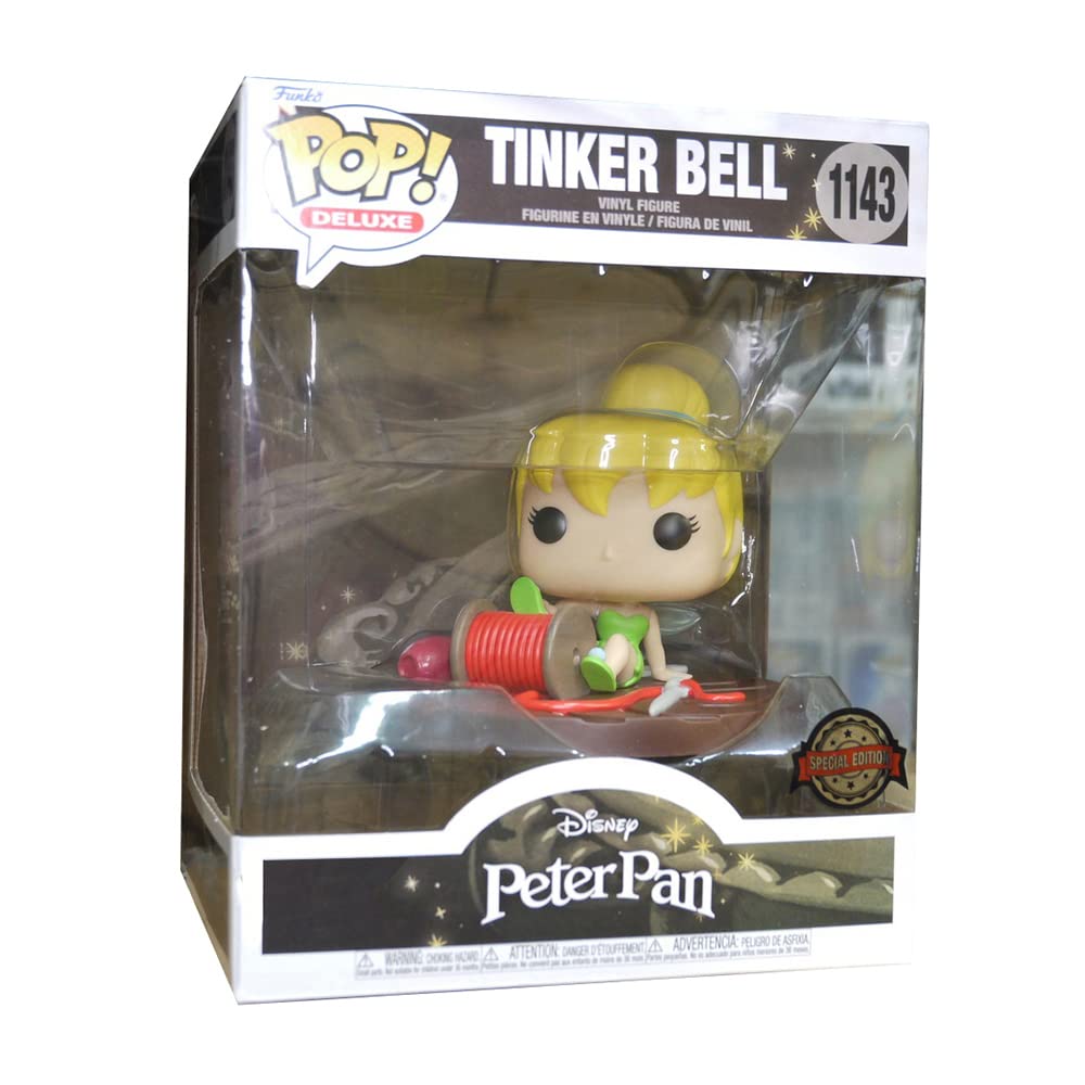 Funko Peter Pan Pop! Deluxe Vinyl Figurine Tinker Bell On Spool 9 Cm