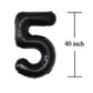 Black 50 Number Balloons Giant Jumbo Number 50 Foil Mylar Balloons For Women Men 50Th Birthday Party Supplies 50 Anniversary Eve