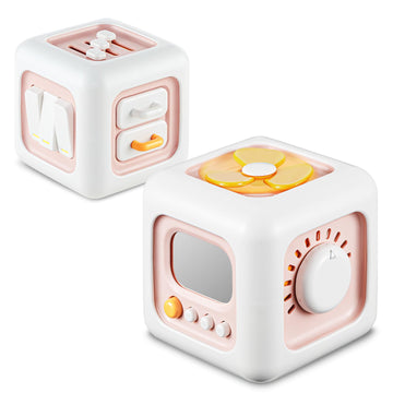 Montessori Toys For 1 Year Old, Baby Busy Board For Toddler 1-3, Activity Cube Travel Airplane Toys For Babies 12-18 Months,Chri