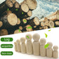 NODG 50 Pieces of Unfinished Wooden peg Dolls, Wooden Puppets,Doll Bodies, Decorative Wooden peg Dolls, Suitable for Childrens