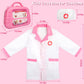 Meland Toy Doctor Kit - Pretend Play Set with Stethoscope & Costume for Girls Ages 3-6, Model Doctor02, Plastic Carrying Case