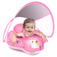 Laycol Baby Swimming Float Inflatable Baby Pool Float Ring With Sun Protection Canopy,Add Tail No Flip Over For Age Of 3-36 Mont