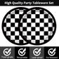 48 Pieces Black and White Checkered Flag Party Paper Plates for Race Car Party Supplies 7 Racing Car Theme Disposable Dessert Pl