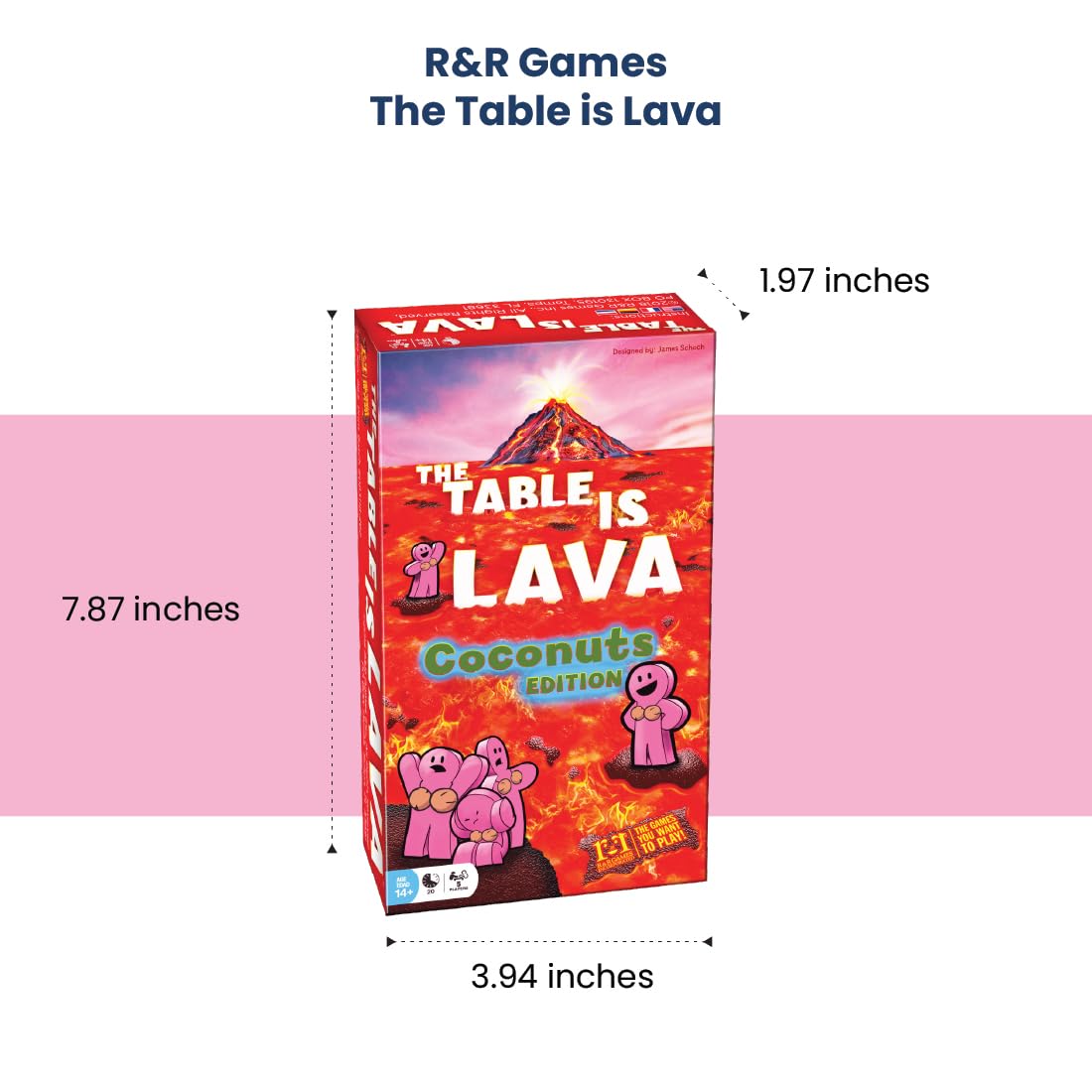 R&R Games Expansion Pack for The Table is Lava - Coconuts Edition, Cardboard, Model RR963