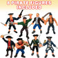 Artcreativity Pirate Action Figure Playset, Set Of 8 Legendary Plastic Figures In Assorted Poses, Cool Pirate Toy Set For Kids,