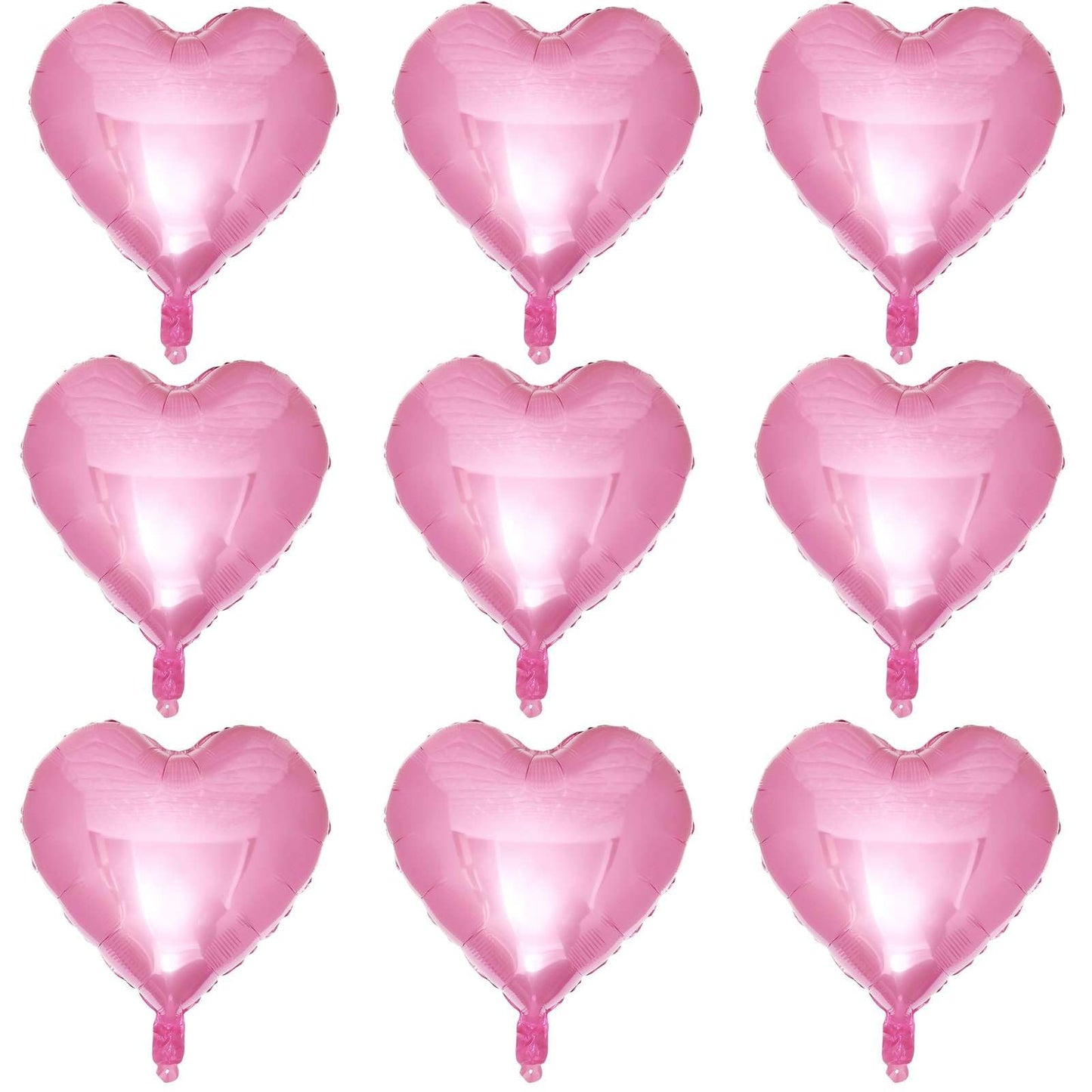 Lovoir 10 Pcs Pearl Pink Heart Shape Foil Mylar Balloons 18 Inch Love Balloons For Valentine'S Day Birthday Party Decorations We