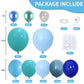 Gresahom Blue Balloons Arch Kit, Slate Teal Blue Royal Blue Turquoise Balloons Garland Kit, Ocean Theme Birthday Party Decoratio
