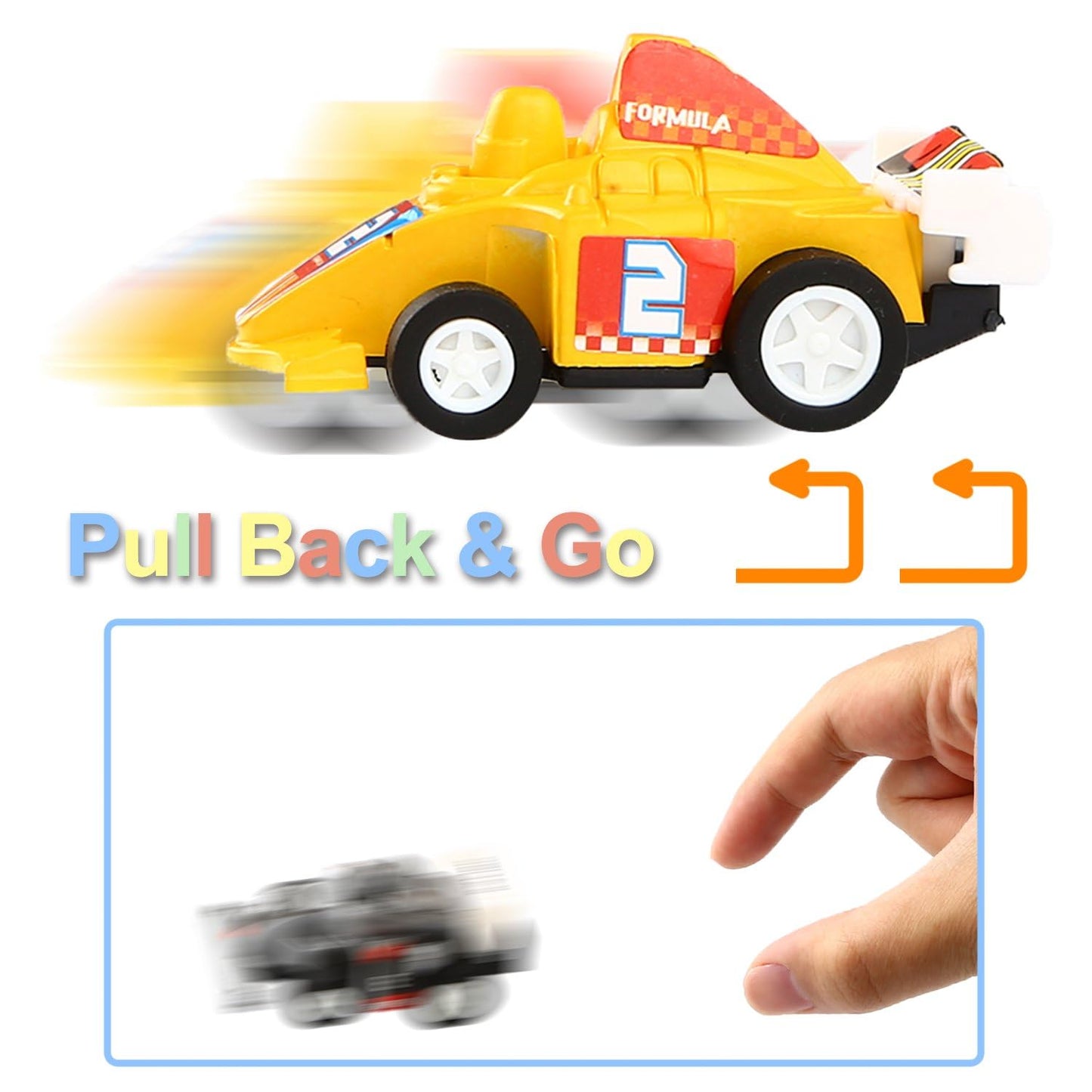 Yeonha Toys Pull Back Vehicles, 12 Pack Mini Assorted Construction Vehicles and Race Car Toy, Vehicles Truck Mini Car Toy for Ki