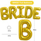 Toniful 40 Inch Large Gold Bride Balloons, Giant Jumbo Helium Foil Mylar Big Bride Balloons Banner For Wedding Marriage Bridal S