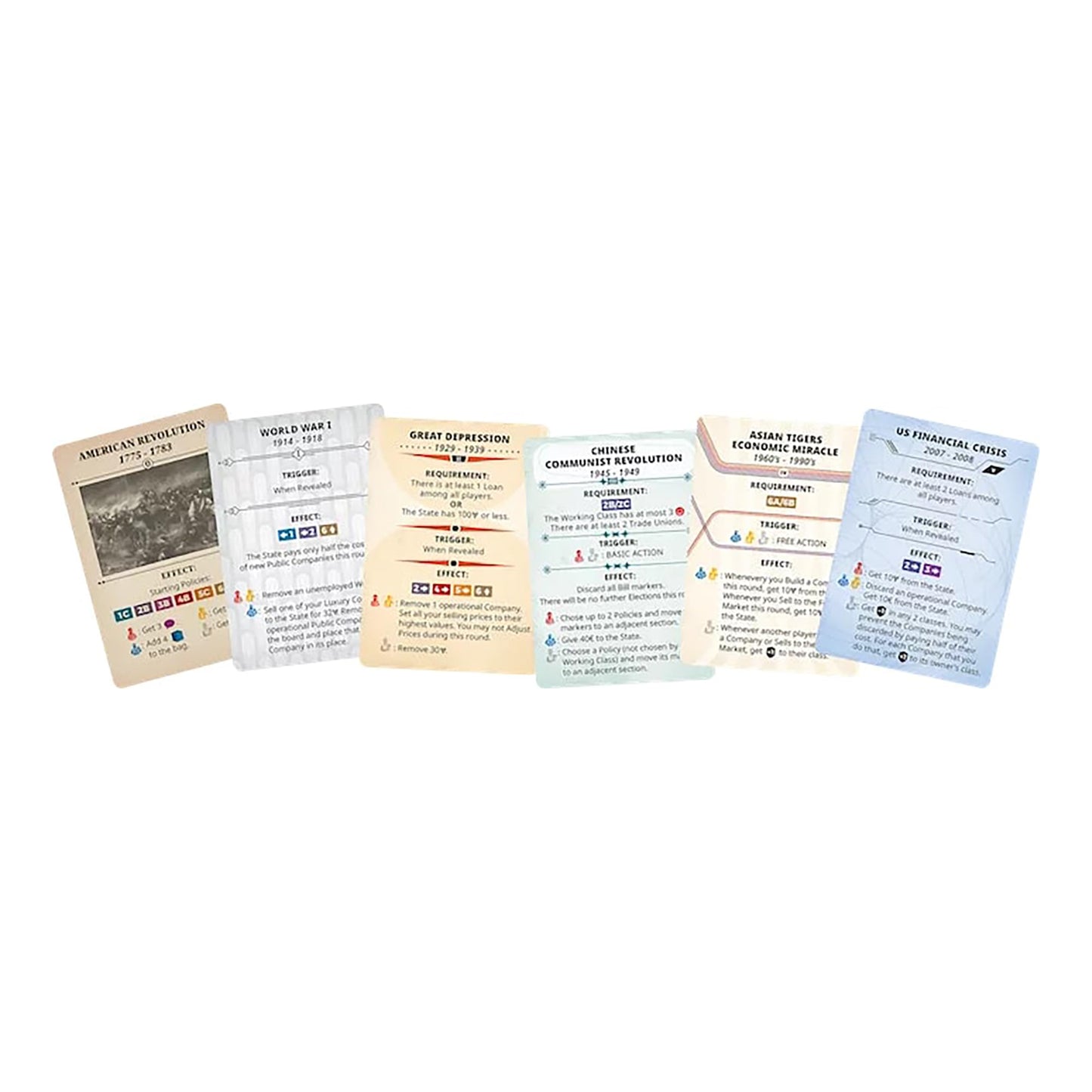 Hegemony: Historical Events Expansion - 50 New Cards Add Events To Your Gameplay, Unique Asymmetric Card Driven Game Board Game,