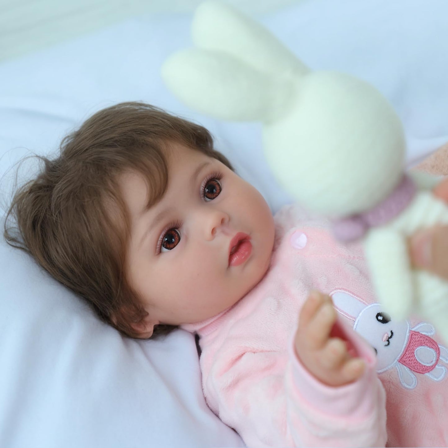 Scom Realistic Reborn Baby Dolls - 18 Inch Silicone Baby Girl, Real Life Dolls With Full Body Vinyl, Newborn Lifelike Weighted D