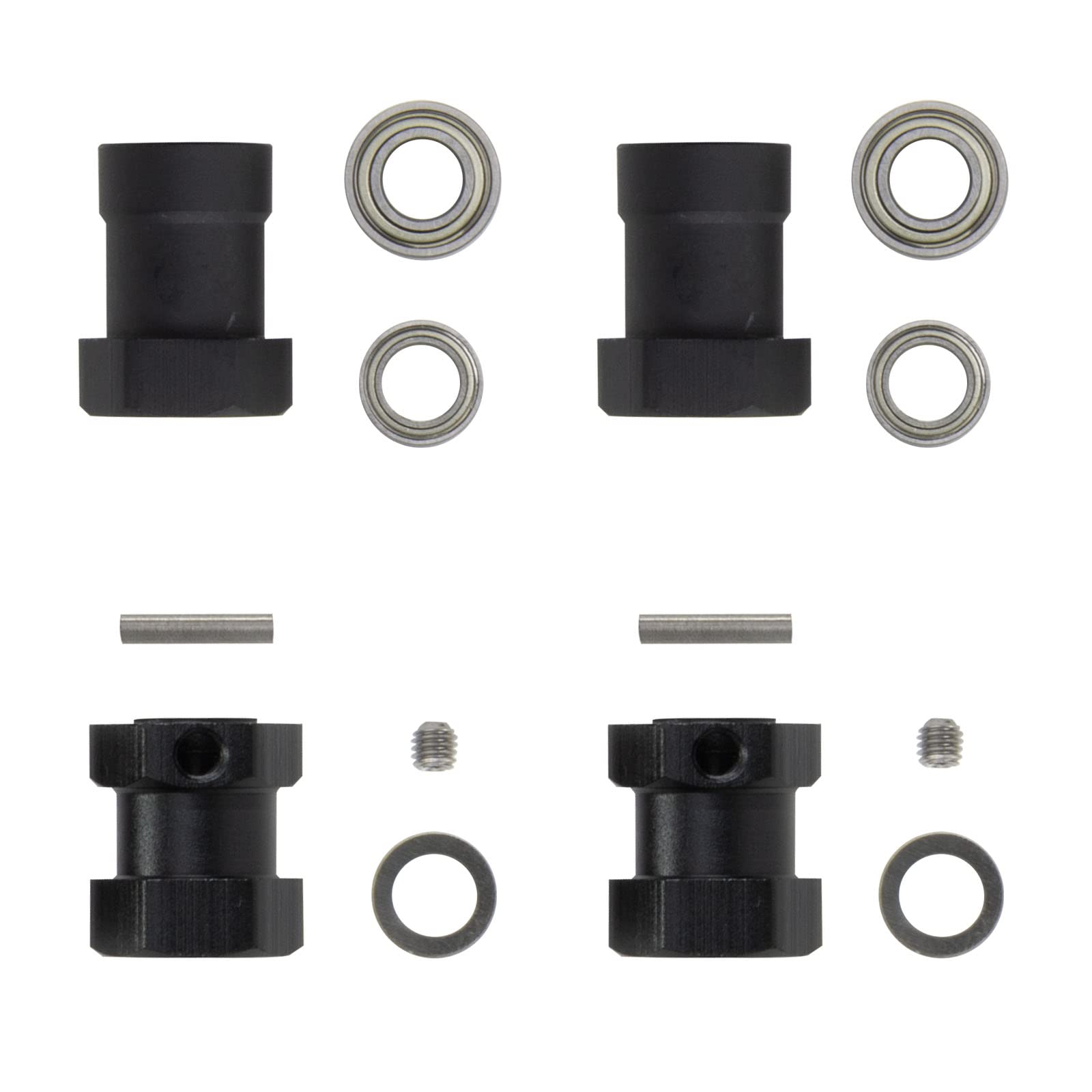 HOBOHY Aluminum 12mm HEX Adapter for Tamiya RC Car CW-01 Lunch Box ORV Monster Beetle Chassis Wheels Rims Combiner Upgrade Parts