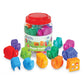 Learning Resources Snap-n-Learn Shape Snails - 20-Piece Educational Toy Set, Multi-Color, Plastic, for Toddlers 18+ Months