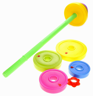 PowerTRC Barbell Kids Weight Set - Adjustable Toddler Weight Set & Kids Workout Equipment for Beginner Gym Exercise, Fitness, Id