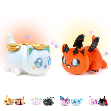 69-Pcs?Goddess Cat Plush + 60-Sticker + 8-Pcs Shoe Charms - Goddess Cat Collection - 100% Embroidered Plushie - Cat Stuffed Anim