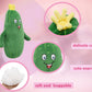 Baboli Adorable Pickle Stuffed Animal Cucumber Plush Plant With Smile Face And Yellow Corolla Pretty Cute Plushie Toy Gift For Any Pickle Lover 12 Inches (Smiling-L)