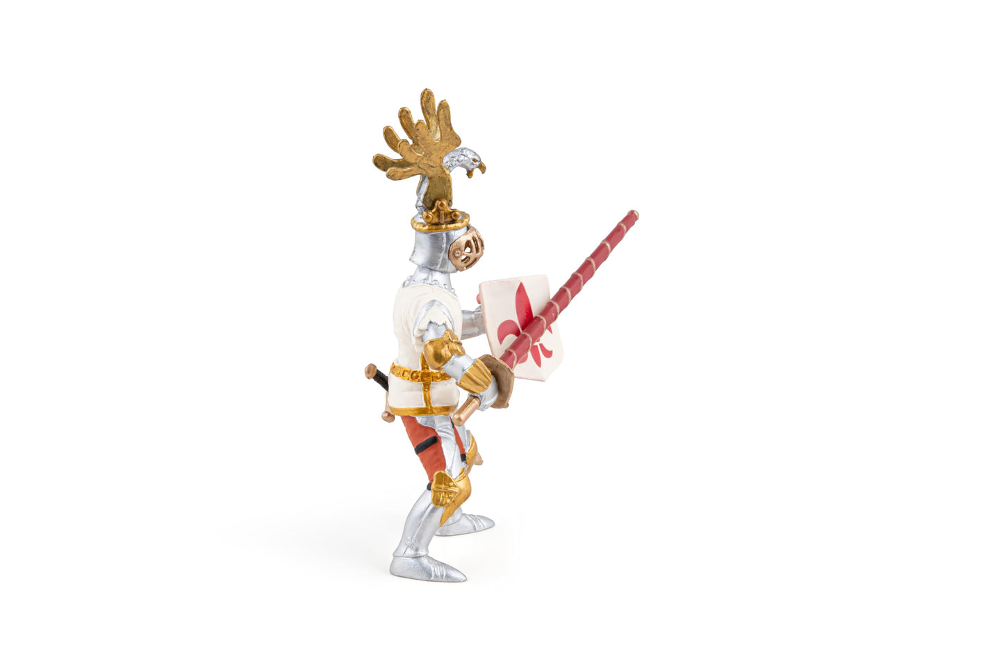 Papo -Hand-Painted - Figurine -Medieval-Fantasy -White Knight Fleur De Lys -39790 - Collectible - For Children - Suitable For Boys And Girls - From 3 Years Old