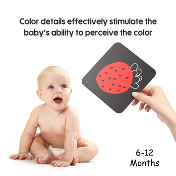 Tumama Baby Black White Flash Cards, High Contrast Visual Stimulation Learning Flashcards, Learning Alphabet Shapes Color Cards For Toddlers, Baby Toys Gift For 0 3 6 9 12 Months(80 Pcs)