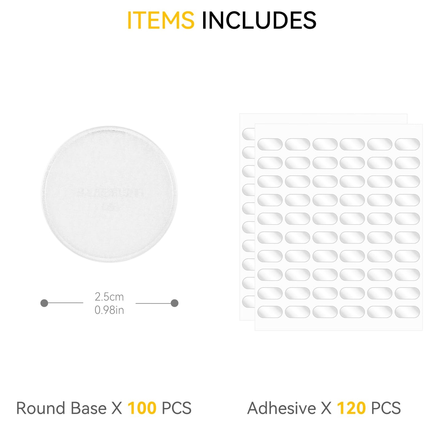 100Pcs Miniature Bases With 120Pcs Adhesive, 25Mm/0.98Inch Clear Round Plastic Model Bases For Gaming Miniatures Or Wargames Boa