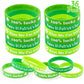 Umeelr St. Patrick'S Day Shamrock Bangle Bracelets Green Irish Rubber Wristbands Bracelet For Party Favors Supplies 36 Pack