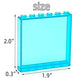Zhx 30Pcs Clear Transparent Window House Building Brick Toy Classic Flat Plates Pieces And Parts Block Compatible With Major Brands (Blue)