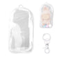 Tinoaly 2Pcs Protective Case For Dolls, 7.68X4.13 Inch Waterproof Pvc Clear Cover Figure Display Bag Keychain Holder With Pompom
