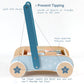 Pairpear Wooden Baby Walker, Baby Push Walker, Montessori Walker Toy With Building Blocks, Adjustable Speed Baby Block Walker Toys For For 1 Year Old And Up Boys And Girls Gift