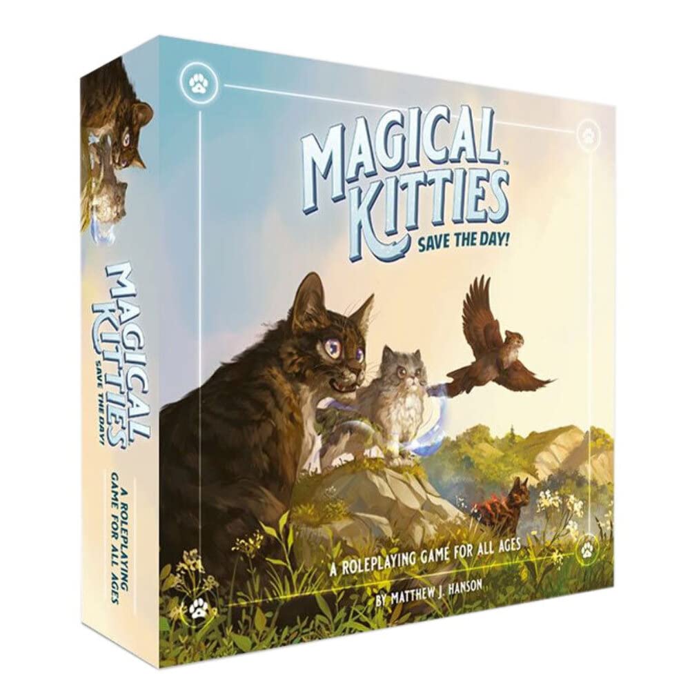 Atlas Games Magical Kitties Save The Day RPG - Cardboard, White and Blue, Model AG3110