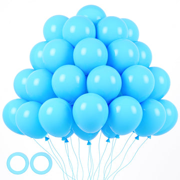 Voircoloria 105Pcs Blue Balloons 12Inch Party Latex Balloons For Boys Girls Birthday Baby Shower Gender Reveal Wedding Sunflower