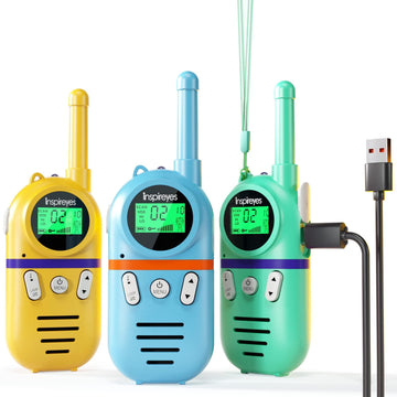 Walkie Talkies For Kids Rechargeable, 48 Hours Working Time 3 Miles Range 22 Channels 2 Way Radio, Birthday Gifts For Boys Girls, Family Games Outdoor Hiking Camping,3-12 Years Old Toys 3 Pack