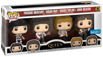 Funko Pop! 4-Pack Rocks: Queen - Freddie Mercury/Brian May/Roger Taylor/John Deacon (Special Edition) Vinyl Figures